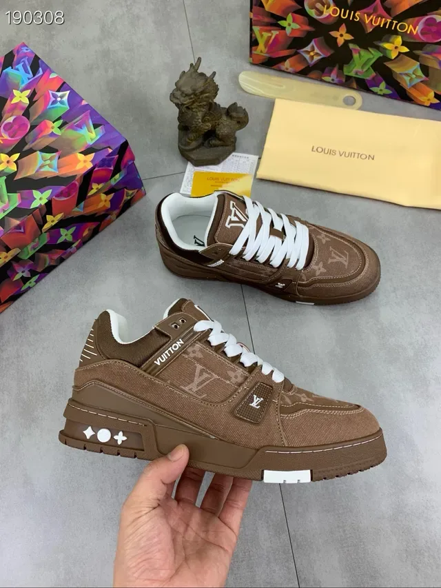 Louis Vuitton LV Trainer Brown Monogram Canvas Lifestyle Sneakers 6