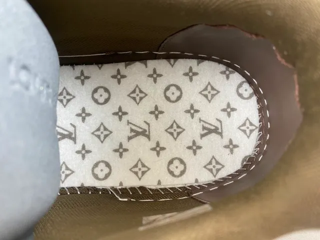 Louis Vuitton LV Trainer Brown Orange Layered Suede And Mesh Upper Sculpted Cage Overlay Lifestyle Sneakers 8