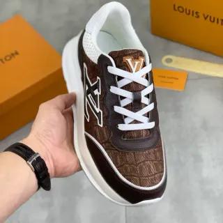 Louis Vuitton LV Trainer Brown White Monogram Canvas Oversized Logo Lifestyle Sneakers