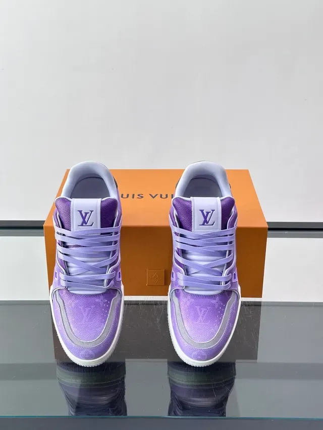 Louis Vuitton LV Trainer Gradient Purple Lifestyle Sneakers 4