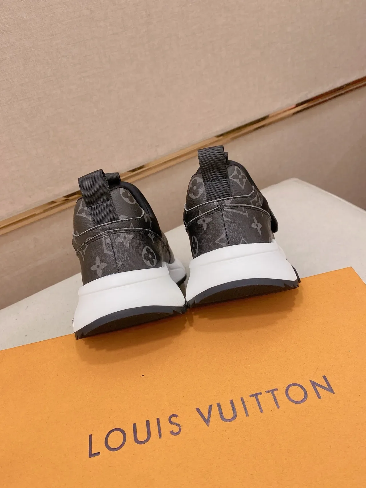 Louis Vuitton LV Trainer Gray White Monogram Canvas Slip-On Lifestyle Sneakers 3