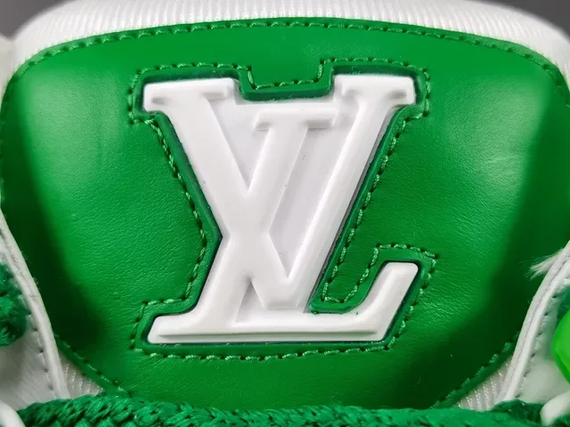 Louis Vuitton LV Trainer Green White Chunky Platform Sole Multicolor Rope Laces Lifestyle Sneakers 4