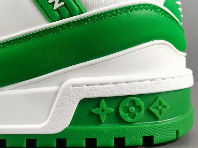 Louis Vuitton LV Trainer Green White Chunky Platform Sole Multicolor Rope Laces Lifestyle Sneakers 7