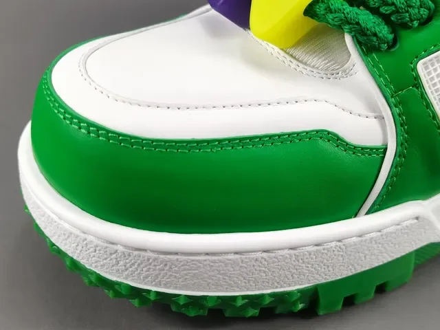 Louis Vuitton LV Trainer Green White Chunky Platform Sole Multicolor Rope Laces Lifestyle Sneakers 9
