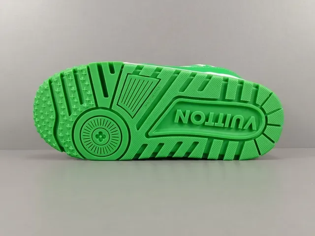 Louis Vuitton LV Trainer Green White Chunky Platform Sole Multicolor Rope Laces Lifestyle Sneakers 13