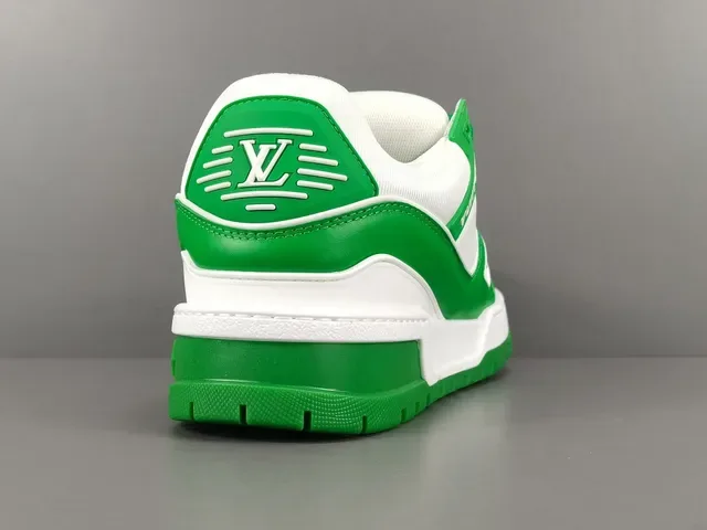 Louis Vuitton LV Trainer Green White Chunky Platform Sole Multicolor Rope Laces Lifestyle Sneakers 14