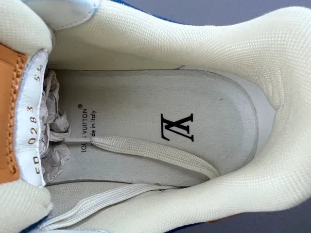 Louis Vuitton LV Trainer Navy Beige Denim Upper Monogram Print Lifestyle Zapatillas 8