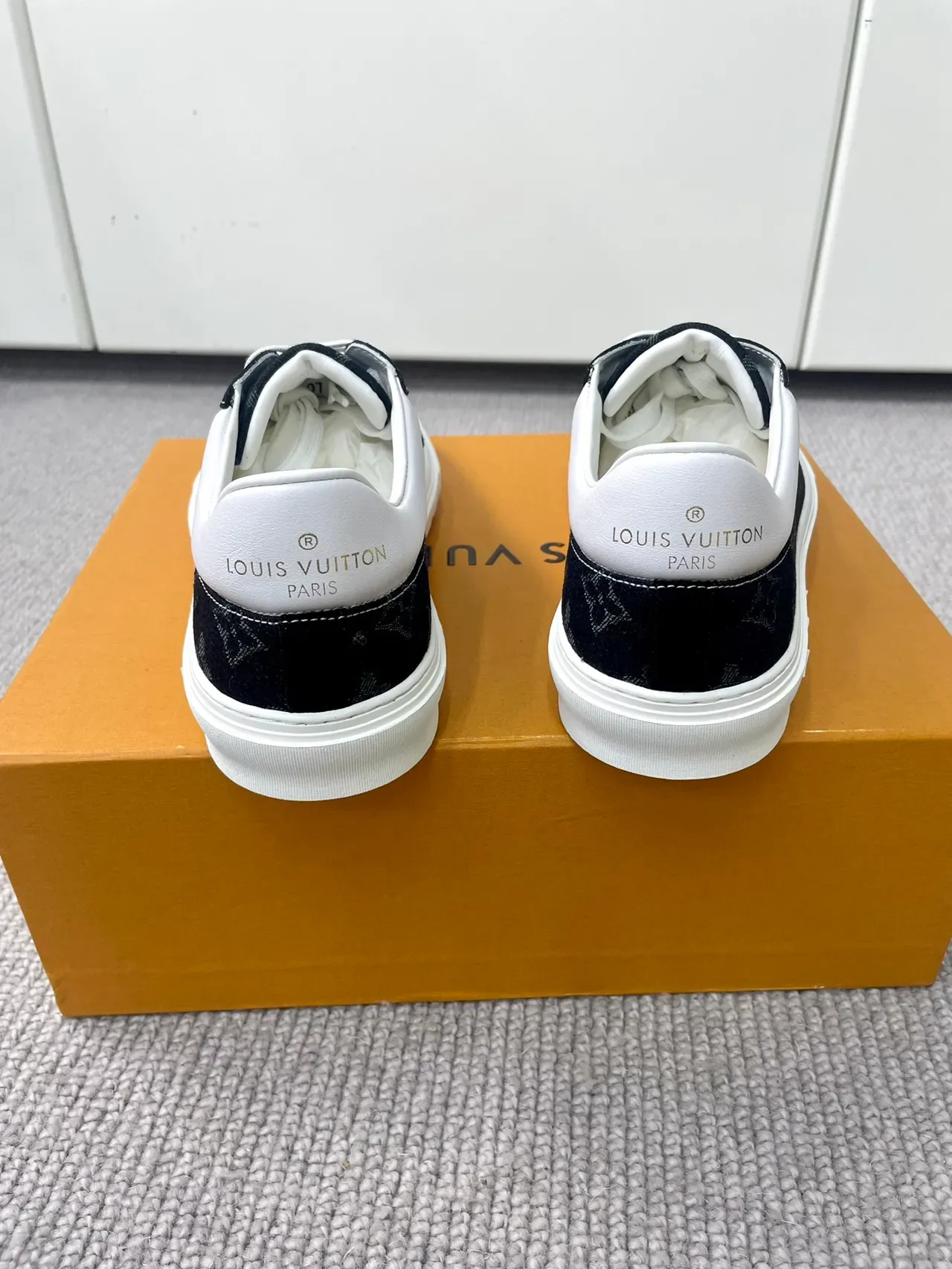 Louis Vuitton LV Trainer Navy White Monogram Canvas Cupsole Lifestyle Sneakers 3