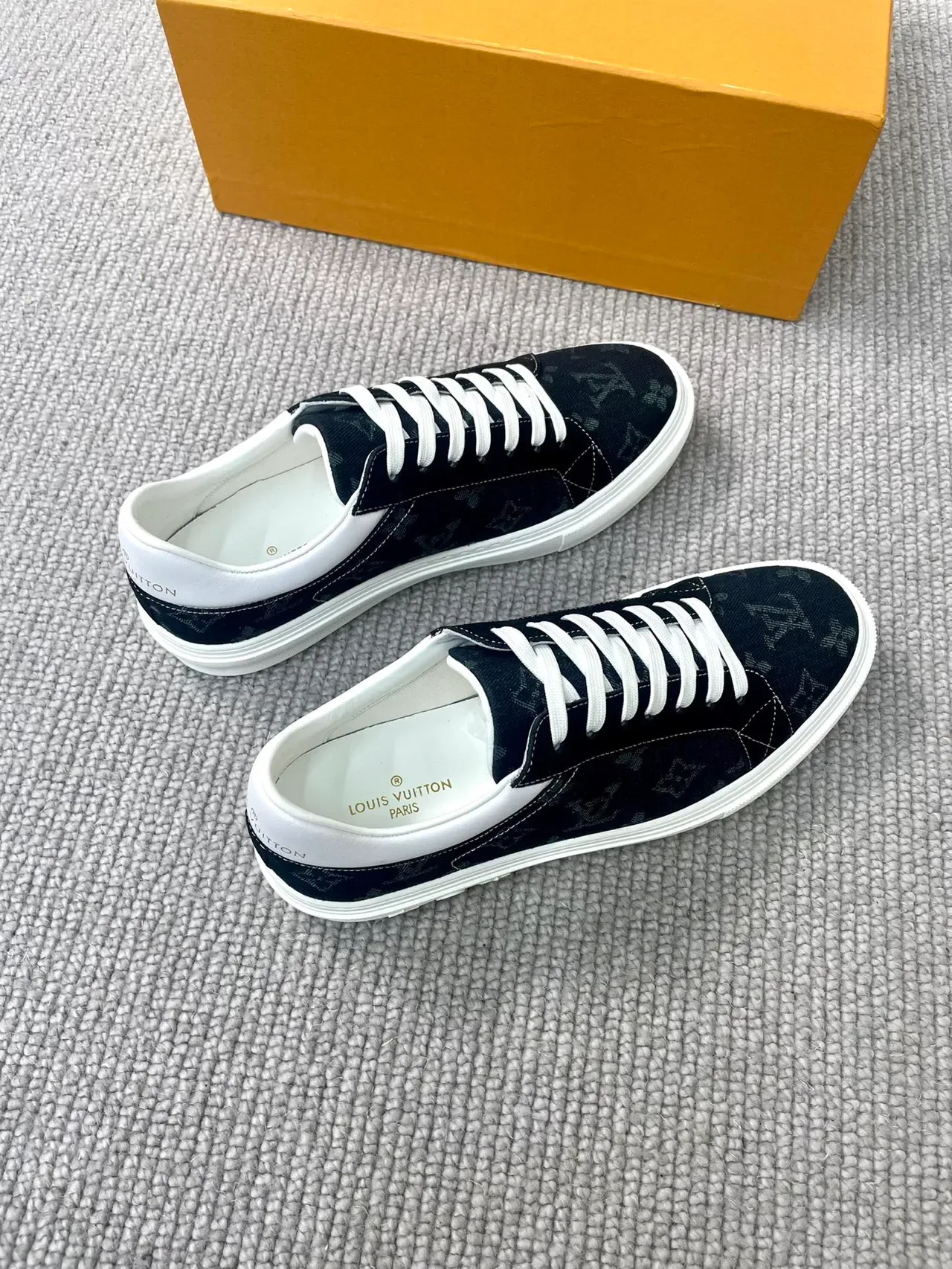 Louis Vuitton LV Trainer Navy White Monogram Canvas Cupsole Lifestyle Sneakers 4