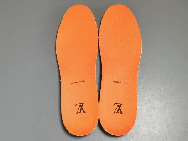 Louis Vuitton LV Trainer Orange White Low-Top Layered Textile-Leather-Mesh Lifestyle Sneakers 2