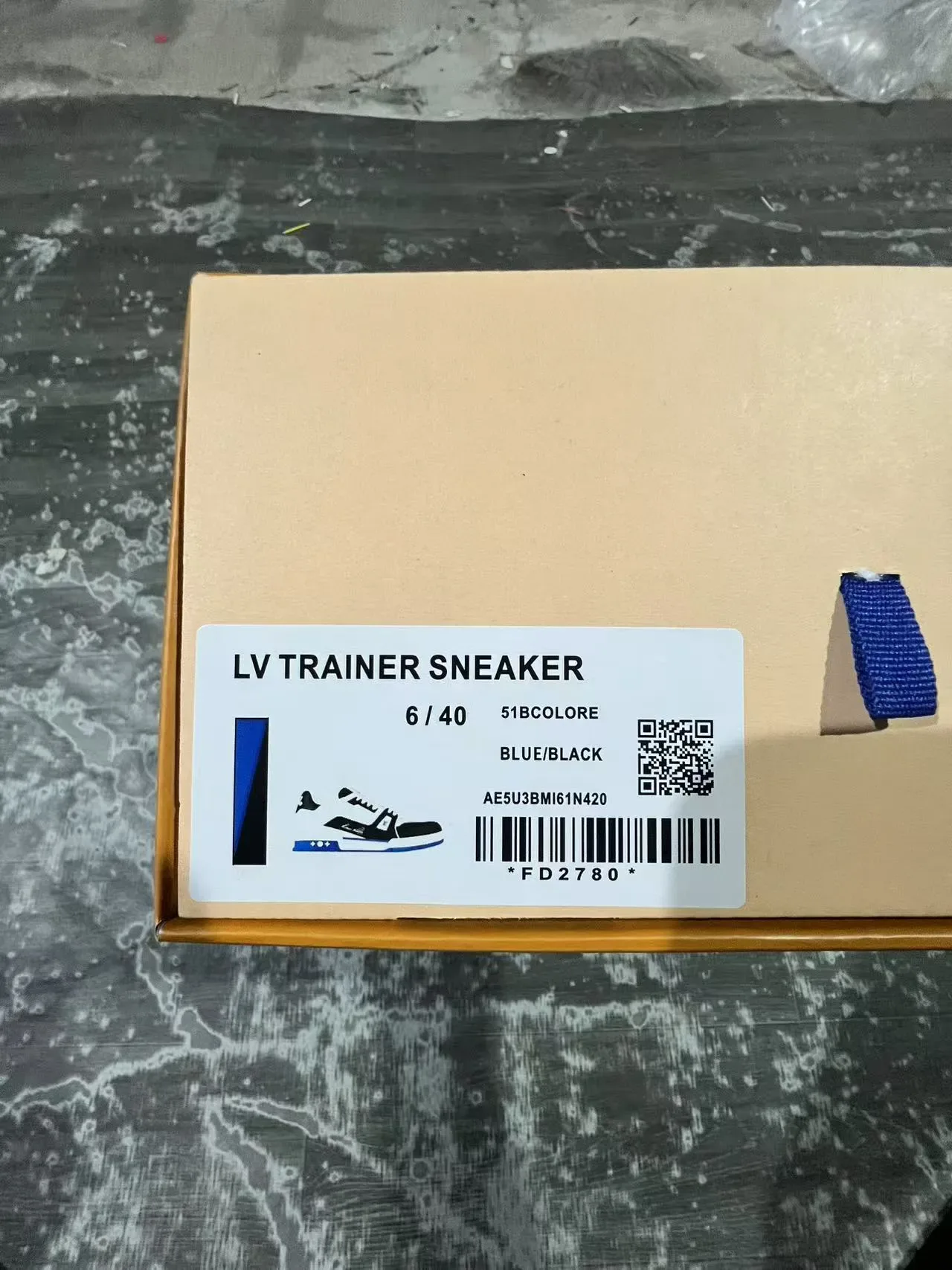 Louis Vuitton LV Trainer White Blue Layered Textured Leather Sculpted Midsole Lifestyle Sneakers 11