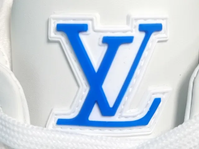 Louis Vuitton LV Trainer Sneakers Lifestyle Blanc et Bleu Low-Top Cuir 3