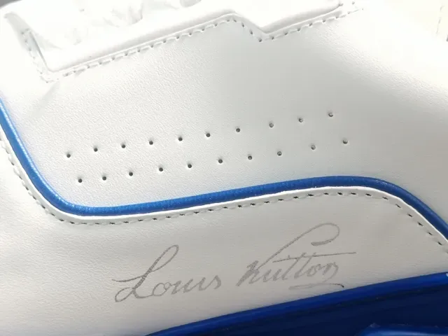 Louis Vuitton LV Trainer Sneakers Lifestyle Blanc et Bleu Low-Top Cuir 5