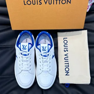Louis Vuitton LV Trainer White Blue Low-Top Leather Upper Lifestyle Sneakers