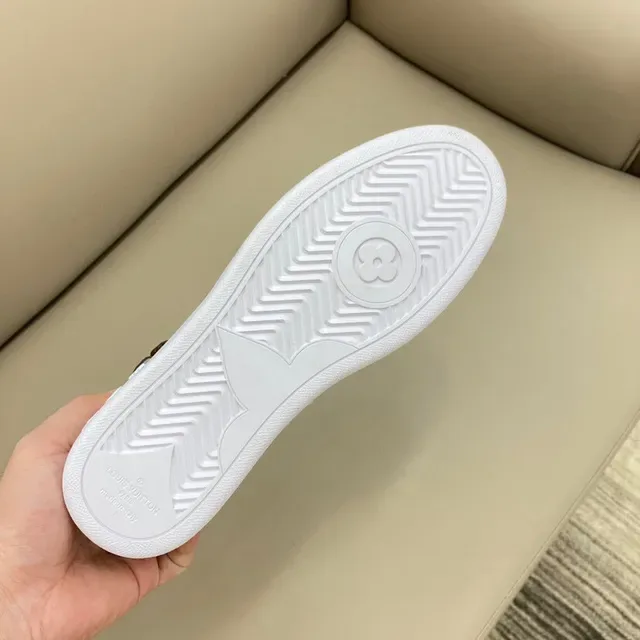 Louis Vuitton LV Trainer সাদা বাদামি হাই টপ মনোগ্রাম ক্যানভাস লাইফস্টাইল স্নিকার 2