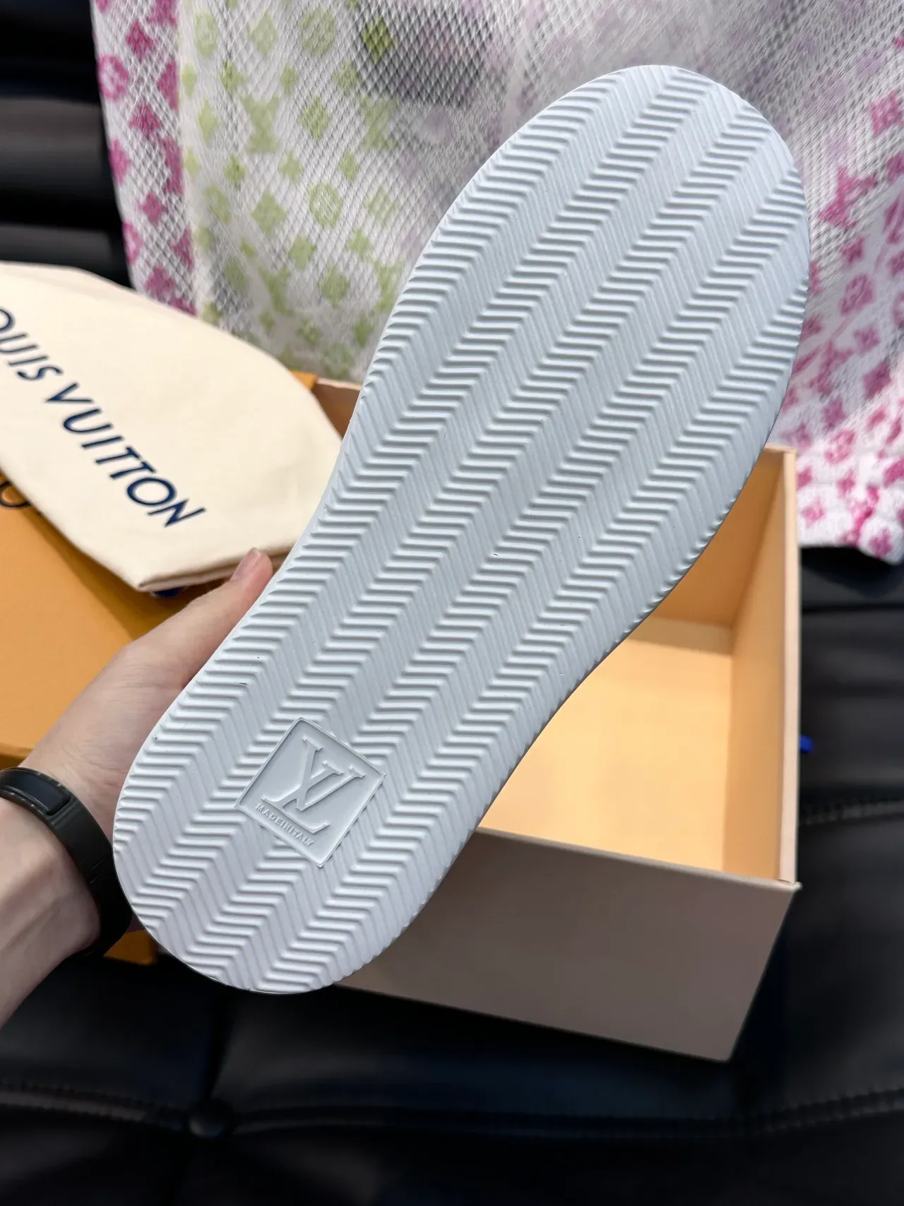 Louis Vuitton LV Trainer White Brown Low-Top Platform Sole Lifestyle Sneakers 2