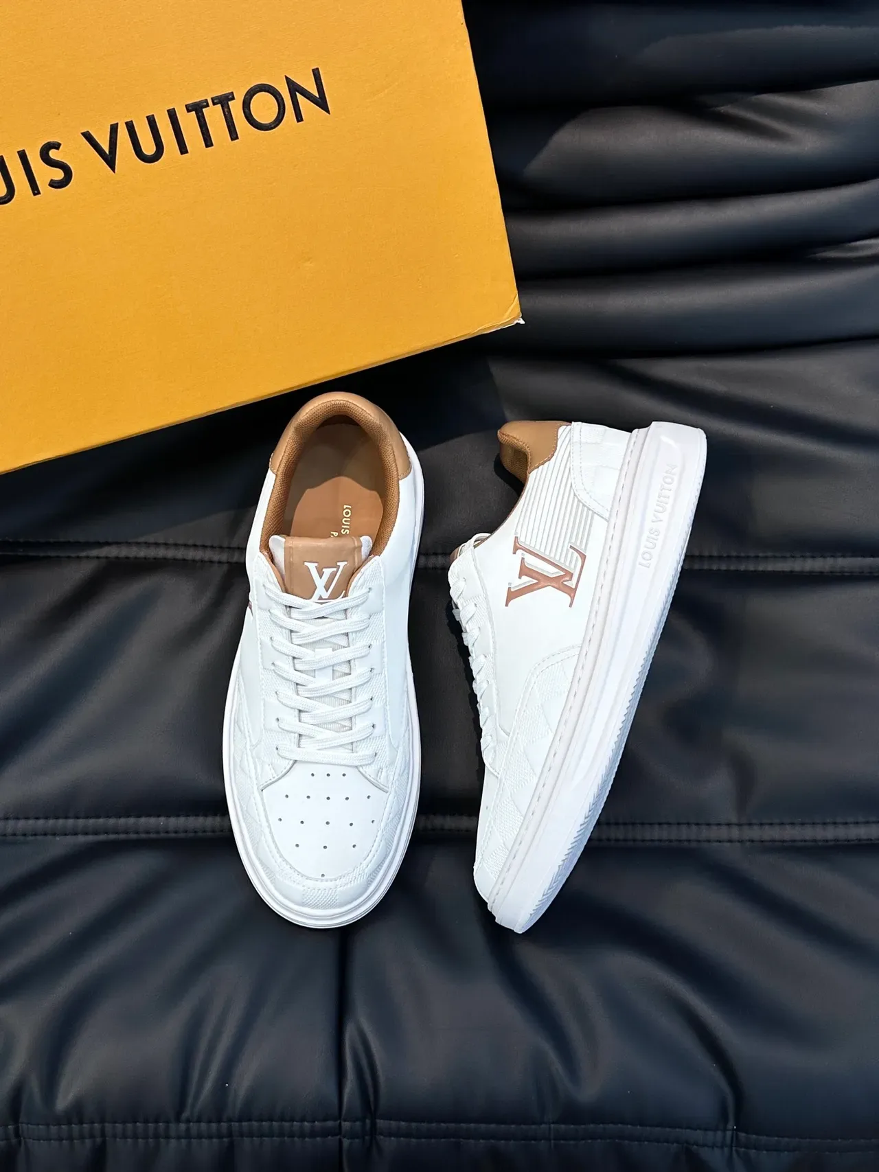 Louis Vuitton LV Trainer White Brown Low-Top Platform Sole Lifestyle Sneakers 5