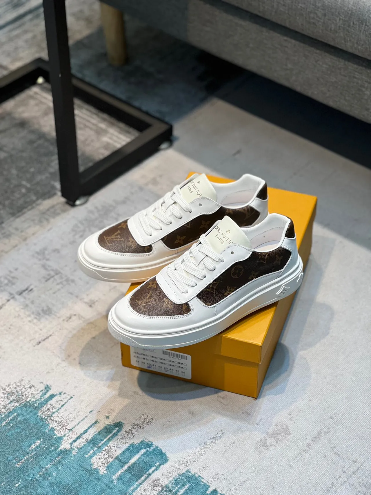 Louis Vuitton LV Trainer White Brown Monogram Canvas Leather Overlay Lifestyle Sneakers 7