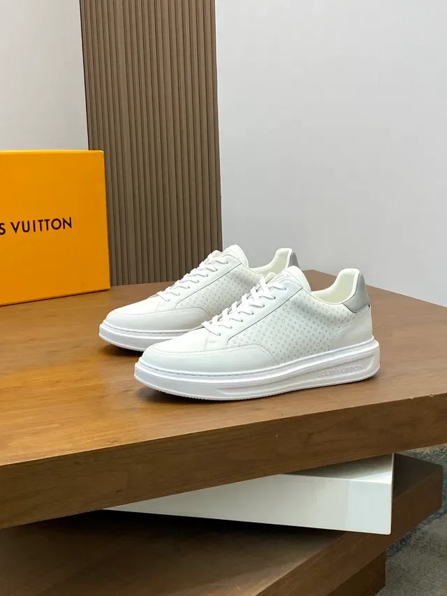Louis Vuitton LV Trainer White Monogram-Print Leather Thick Layered Sole Lifestyle Sneakers 5