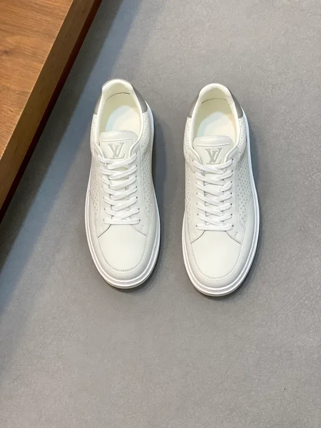 Louis Vuitton LV Trainer White Monogram-Print Leather Thick Layered Sole Lifestyle Sneakers 6