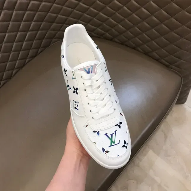 Louis Vuitton LV Trainer Tênis Lifestyle Branco Multicolor Baixo Top Monograma-Impresso 4