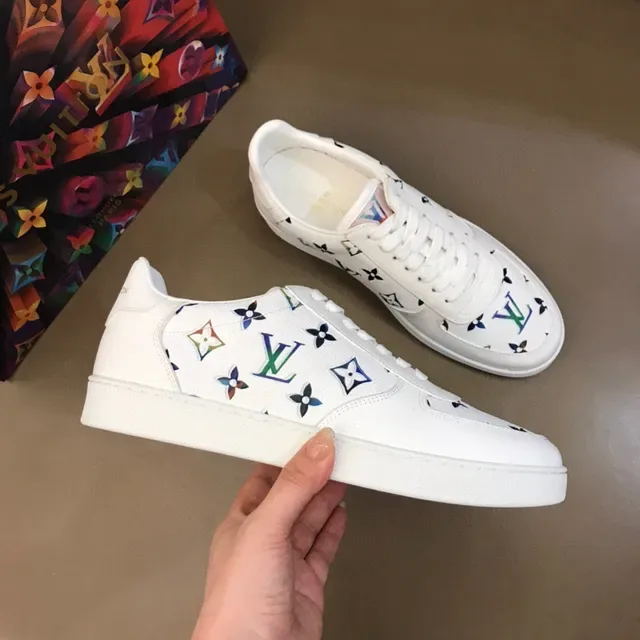 Louis Vuitton LV Trainer Tênis Lifestyle Branco Multicolor Baixo Top Monograma-Impresso 6