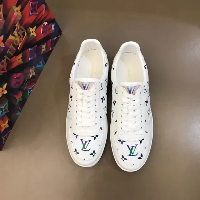 Louis Vuitton LV Trainer Tênis Lifestyle Branco Multicolor Baixo Top Monograma-Impresso 9
