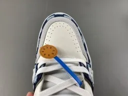 Louis Vuitton LV Trainer White Navy Low-Top Checkerboard Damier Azur Lifestyle Sneakers 5