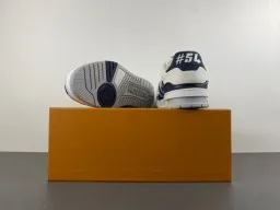 Louis Vuitton LV Trainer White Navy Low-Top Checkerboard Damier Azur Lifestyle Sneakers 16