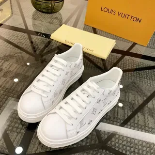 Louis Vuitton LV Trainer Zapatillas Lifestyle Blancas Plateadas Low-Top con Impresión Monograma
