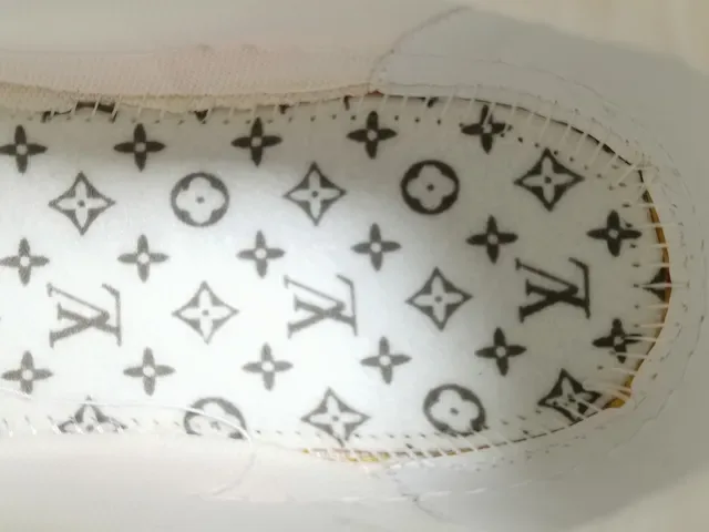 Louis Vuitton LV Trainer Yellow White Layered Monogram Textile Asymmetrical Strap Detail Lifestyle Sneakers 5