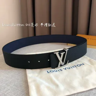 Louis Vuitton LV Twist Belt Black and Navy Epi Leather Belt