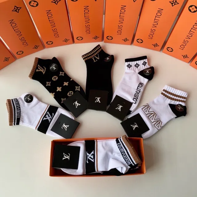Louis Vuitton Monogram and Logo Ankle Socks 9