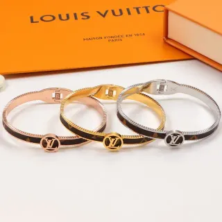 Louis Vuitton Monogram Canvas Hinged Bangle Bracelet