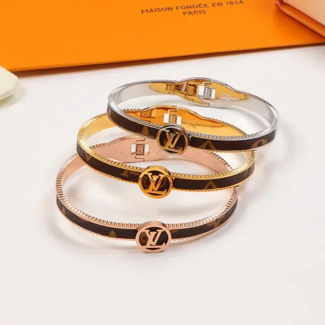 Louis Vuitton Monogram Canvas Hinged Bangle Bracelet 3