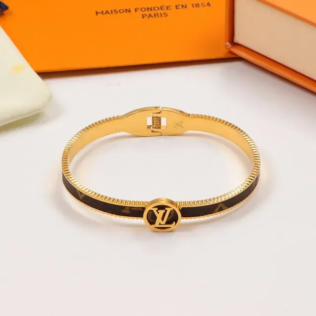 Louis Vuitton Monogram Canvas Hinged Bangle Bracelet 4