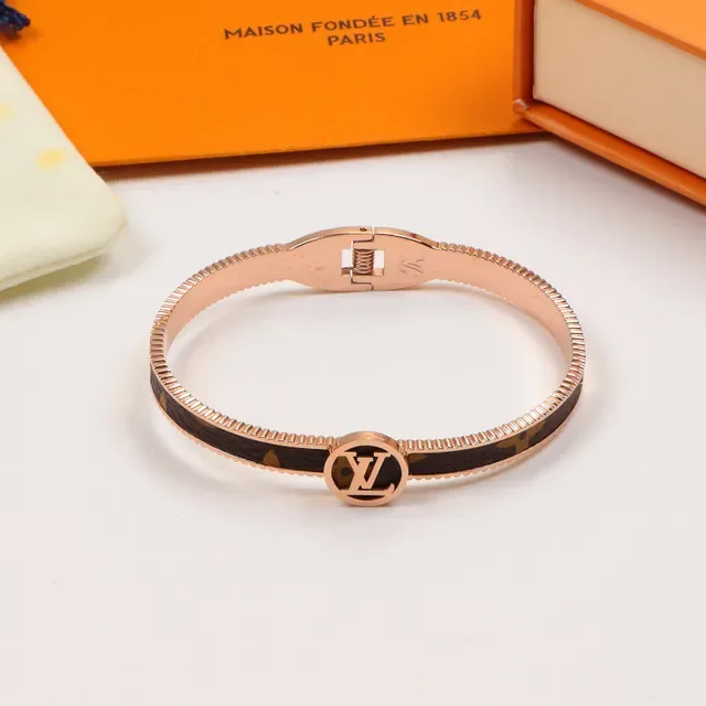 Louis Vuitton Monogram Canvas Hinged Bangle Bracelet 5