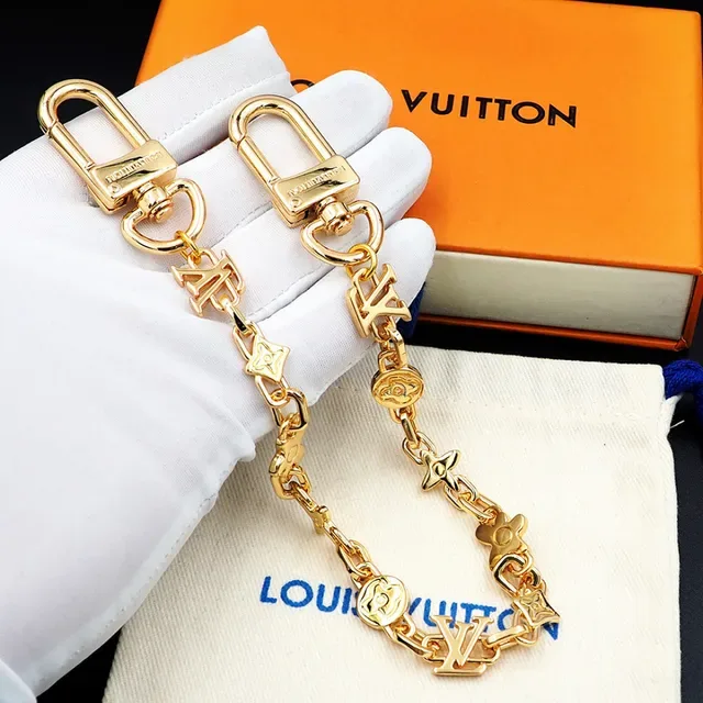 Louis Vuitton Monogram Charm Chain Gold-Tone Bracelet 3