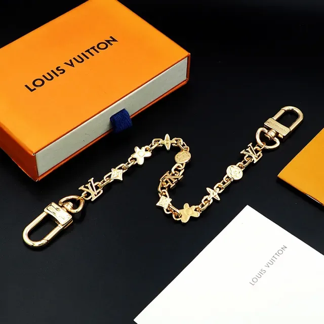 Louis Vuitton Monogram Charm Chain Gold-Tone Bracelet 5
