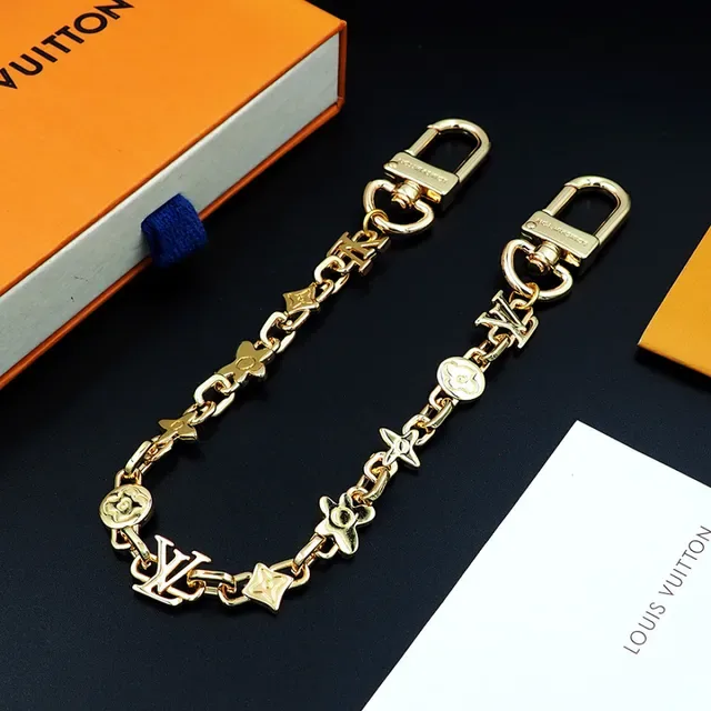 Louis Vuitton Monogram Charm Chain Gold-Tone Bracelet 6