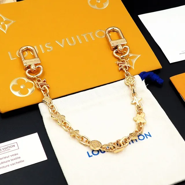 Louis Vuitton Monogram Charm Chain Gold-Tone Bracelet 8