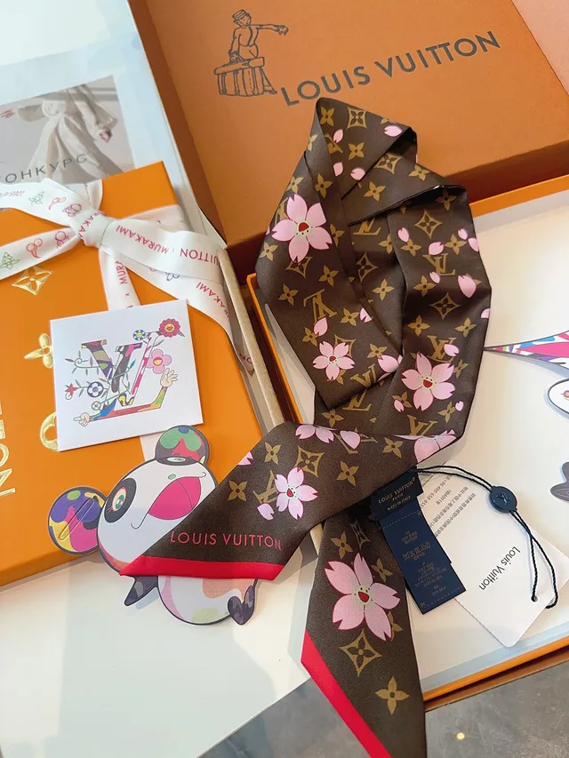 Louis Vuitton Monogram Cherry Blossom Silk Scarf 3