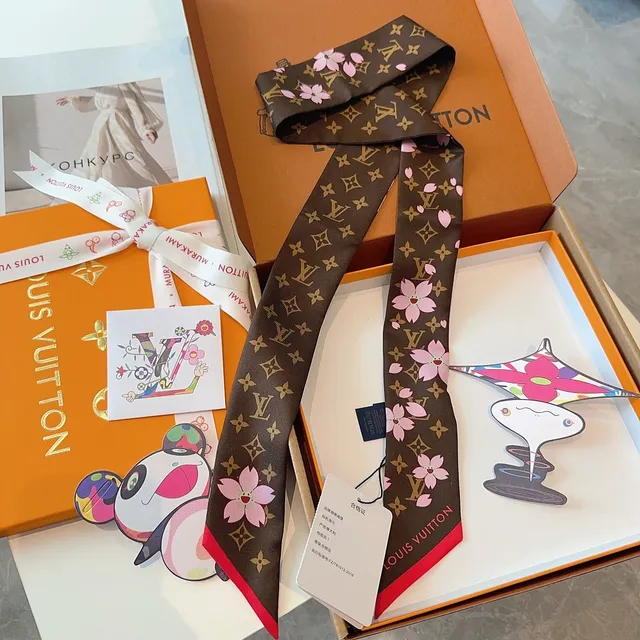 Louis Vuitton Monogram Cherry Blossom Silk Scarf 4