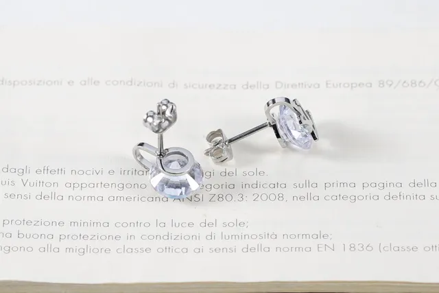 Louis Vuitton Monogram Crystal Stud Earrings 2