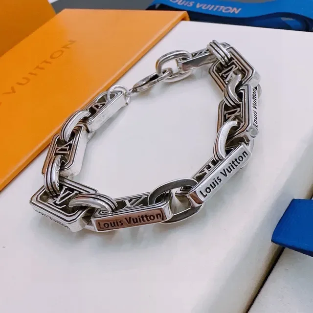 Louis Vuitton Monogram Cutout Link Bracelet 6