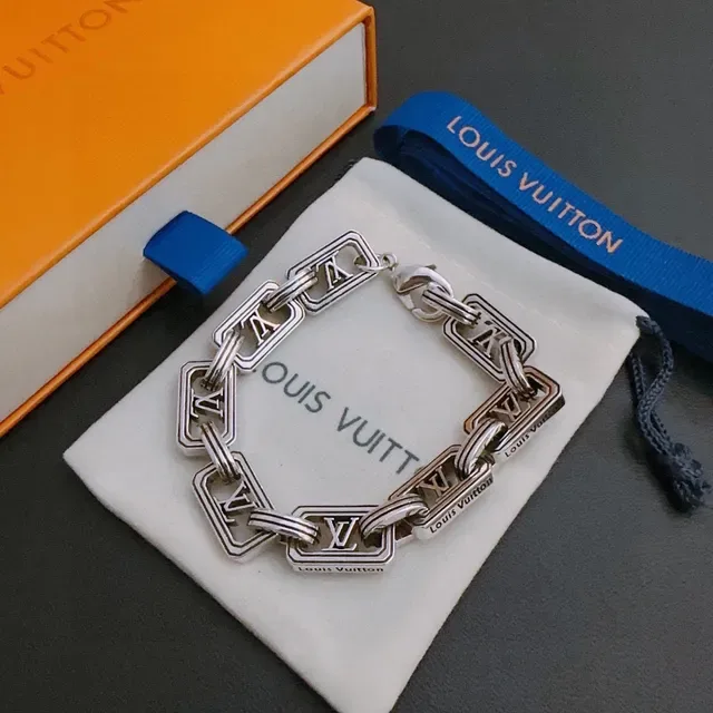 Louis Vuitton Monogram Cutout Link Bracelet 9