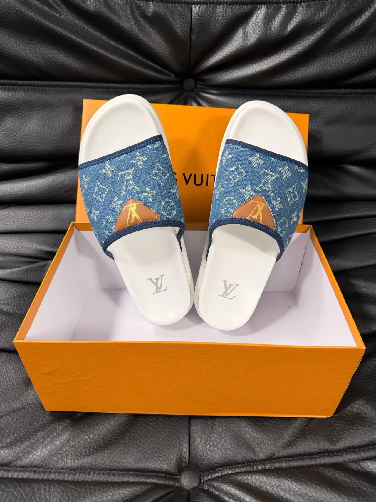 Louis Vuitton Monogram Denim Blue Slipper 3