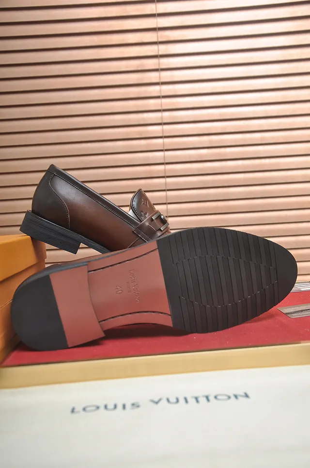 Louis Vuitton Monogram-Embossed Brown Loafers 3
