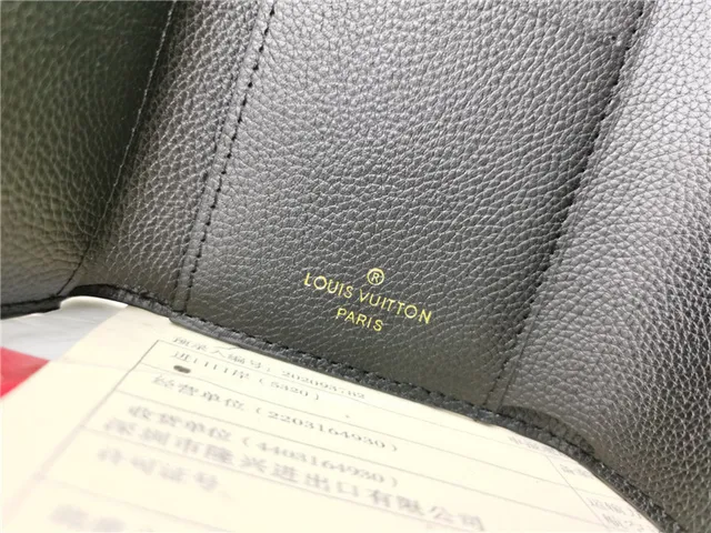 Louis Vuitton Monogram Empreinte Black Beige Textured Leather Short Wallet 2