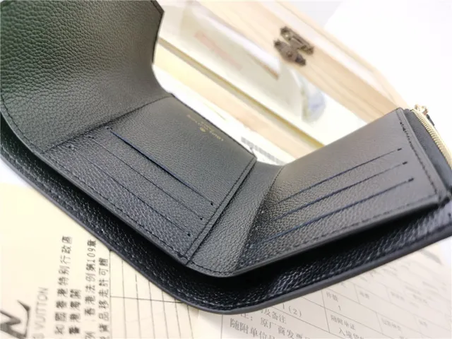 Louis Vuitton Monogram Empreinte Black Beige Textured Leather Short Wallet 3